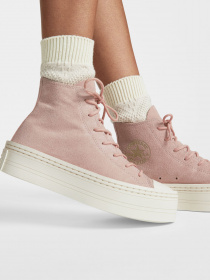 Кеды высокие CONVERSE Chuck Taylor All Star Modern Lift Platform Mono Suede модель A04663C Фото