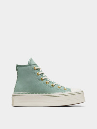 Зелений - Кеди високі CONVERSE Chuck Taylor All Star Modern Lift Platform Crafted Stitching