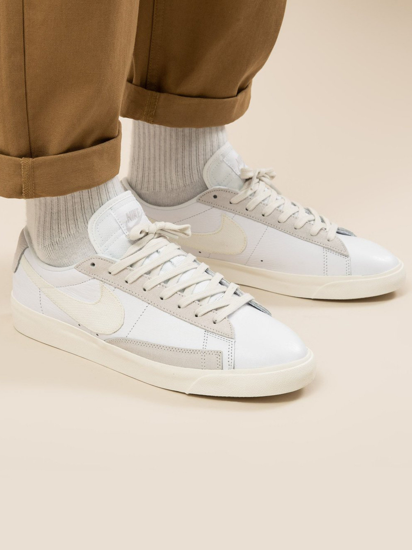 Кеди низькі NIKE BLAZER LOW LEATHER модель CW7585-100 Фото