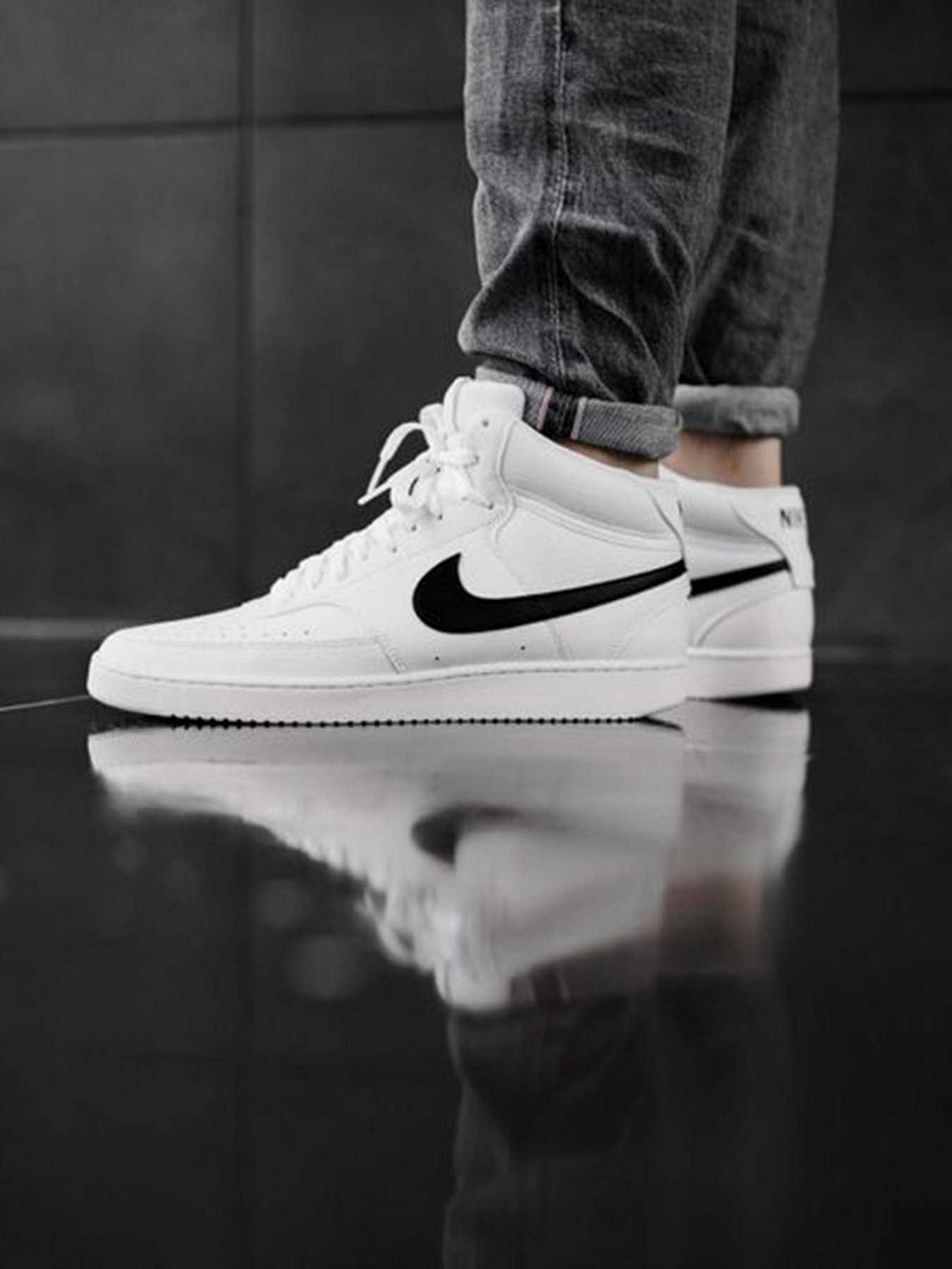 Кеды высокие NIKE Court Vision Mid модель CD5466-101 Фото