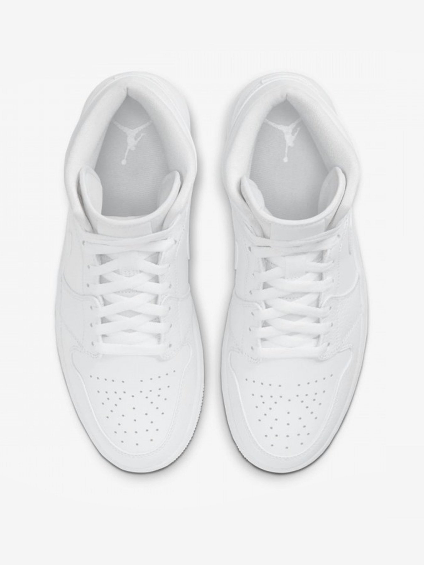 Кеды высокие NIKE Air Jordan 1 Mid Triple White 2.0 модель 554724-130 Фото