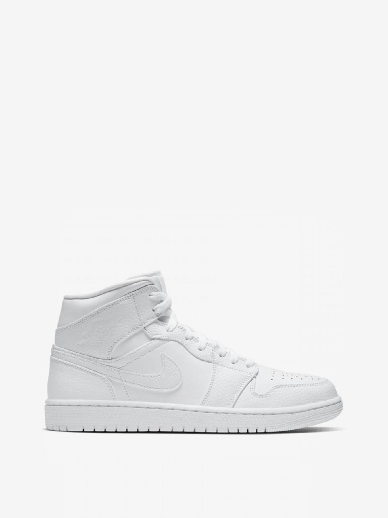 Кеды высокие NIKE Air Jordan 1 Mid Triple White 2.0 модель 554724-130 Фото