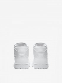 Кеды высокие NIKE Air Jordan 1 Mid Triple White 2.0 модель 554724-130 Фото