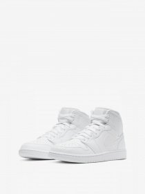 Кеды высокие NIKE Air Jordan 1 Mid Triple White 2.0 модель 554724-130 Фото
