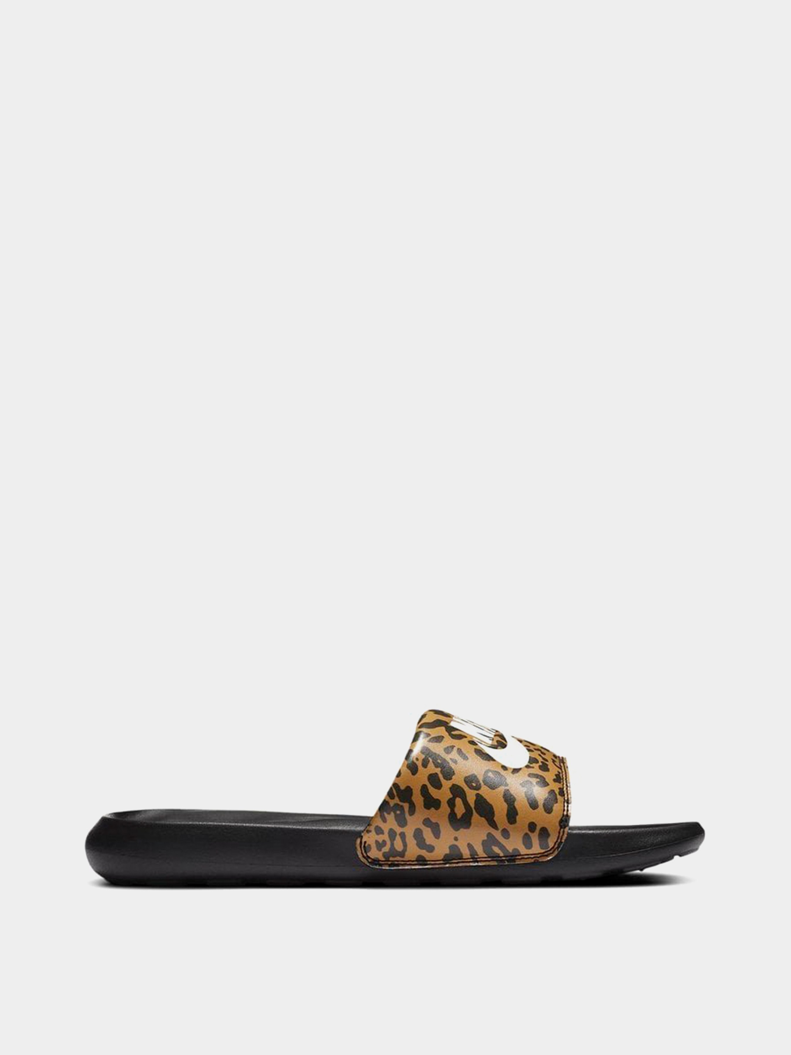 Жіночі Шльопанці NIKE Victori One Slide Print (CF378) колір чорний, матеріал гума