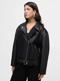 Шкіряна куртка CHER '17 INTERTOP модель CH0124019 Фото