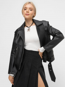 Шкіряна куртка CHER '17 INTERTOP модель 02461FW24 Фото