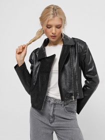 Шкіряна куртка CHER '17 INTERTOP модель 02643FW24 Фото