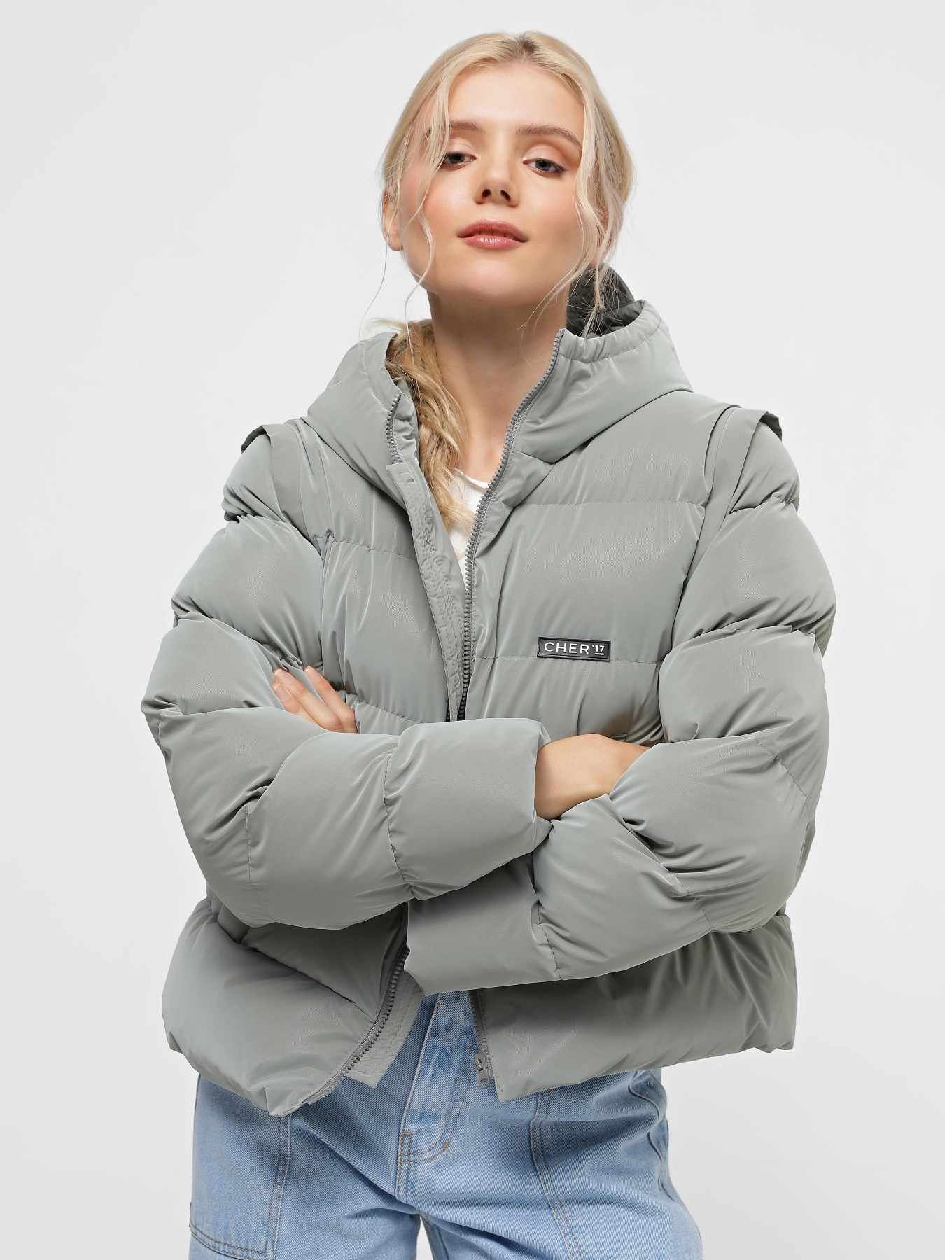 Пуховик CHER '17 INTERTOP модель 02173FW24-02 Фото