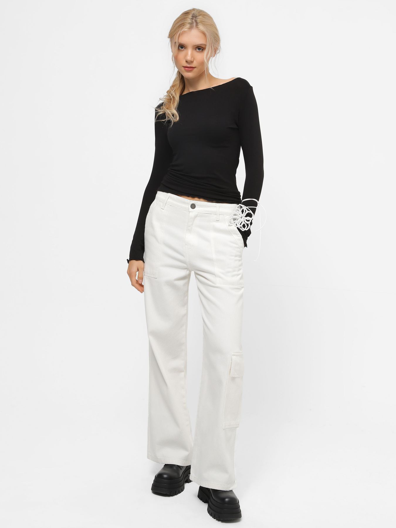 Широкі джинси CHER '17 INTERTOP модель 02586SS23 Фото