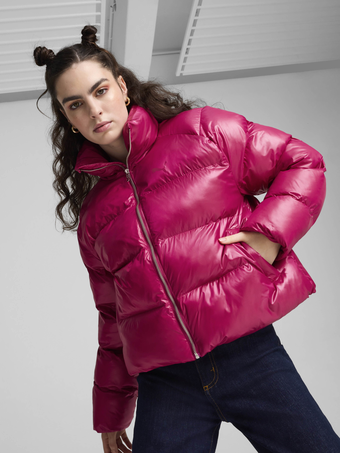 Зимняя куртка PUMA Shiny Puffer модель 62651445 Фото