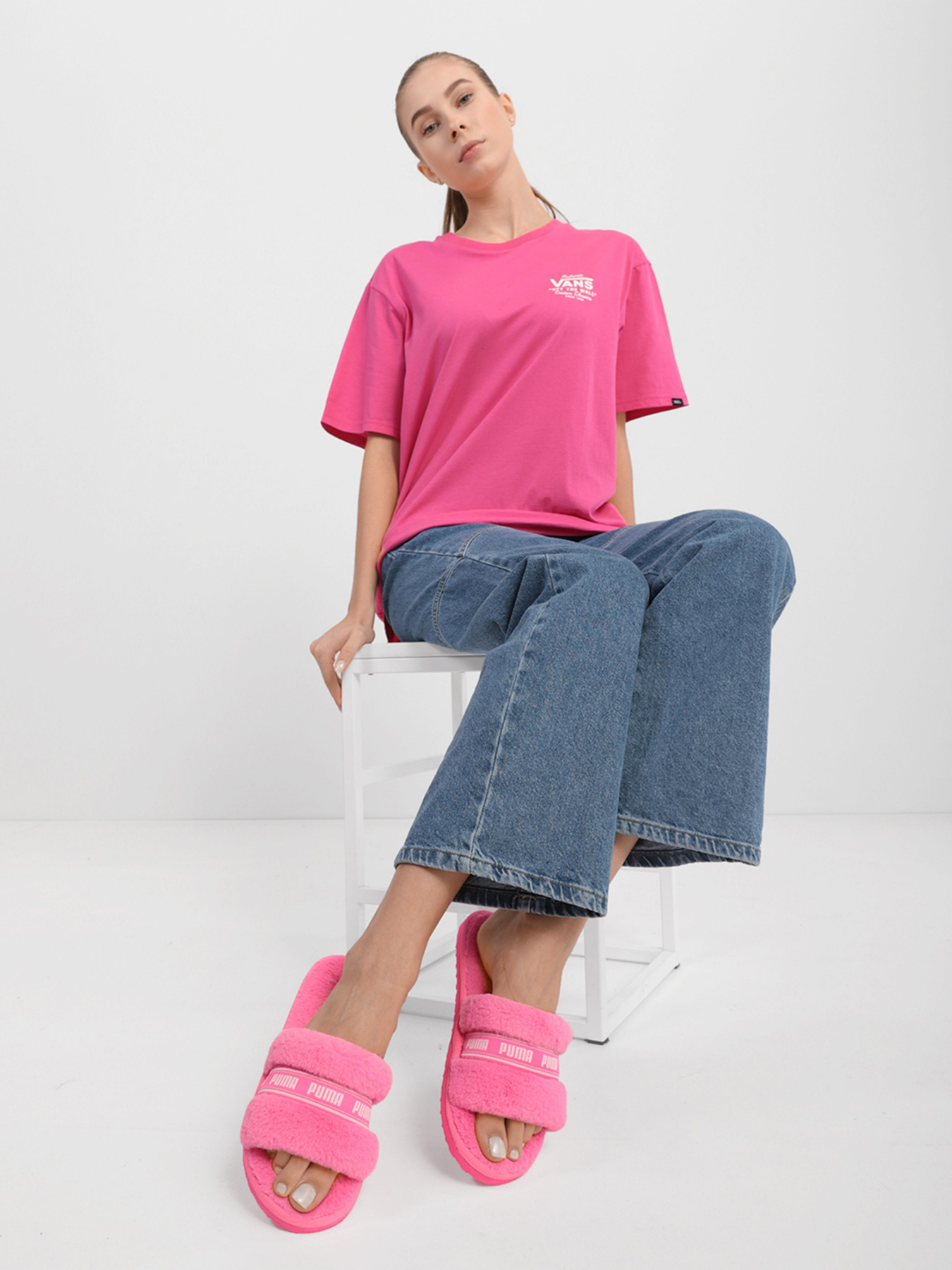 Тапки PUMA FLUFF WOMEN'S SLIDE модель 38493703 Фото