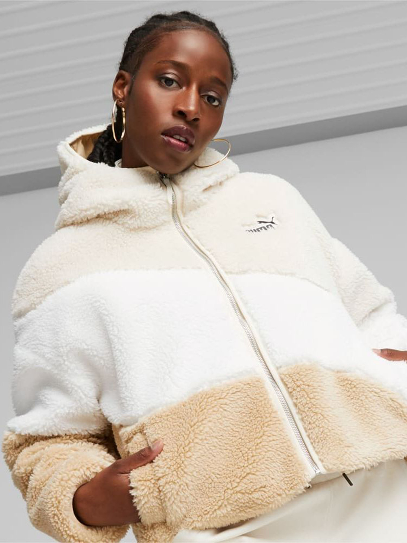 Демісезонна куртка PUMA Big Cat Hooded Sherpa модель 67537087 Фото