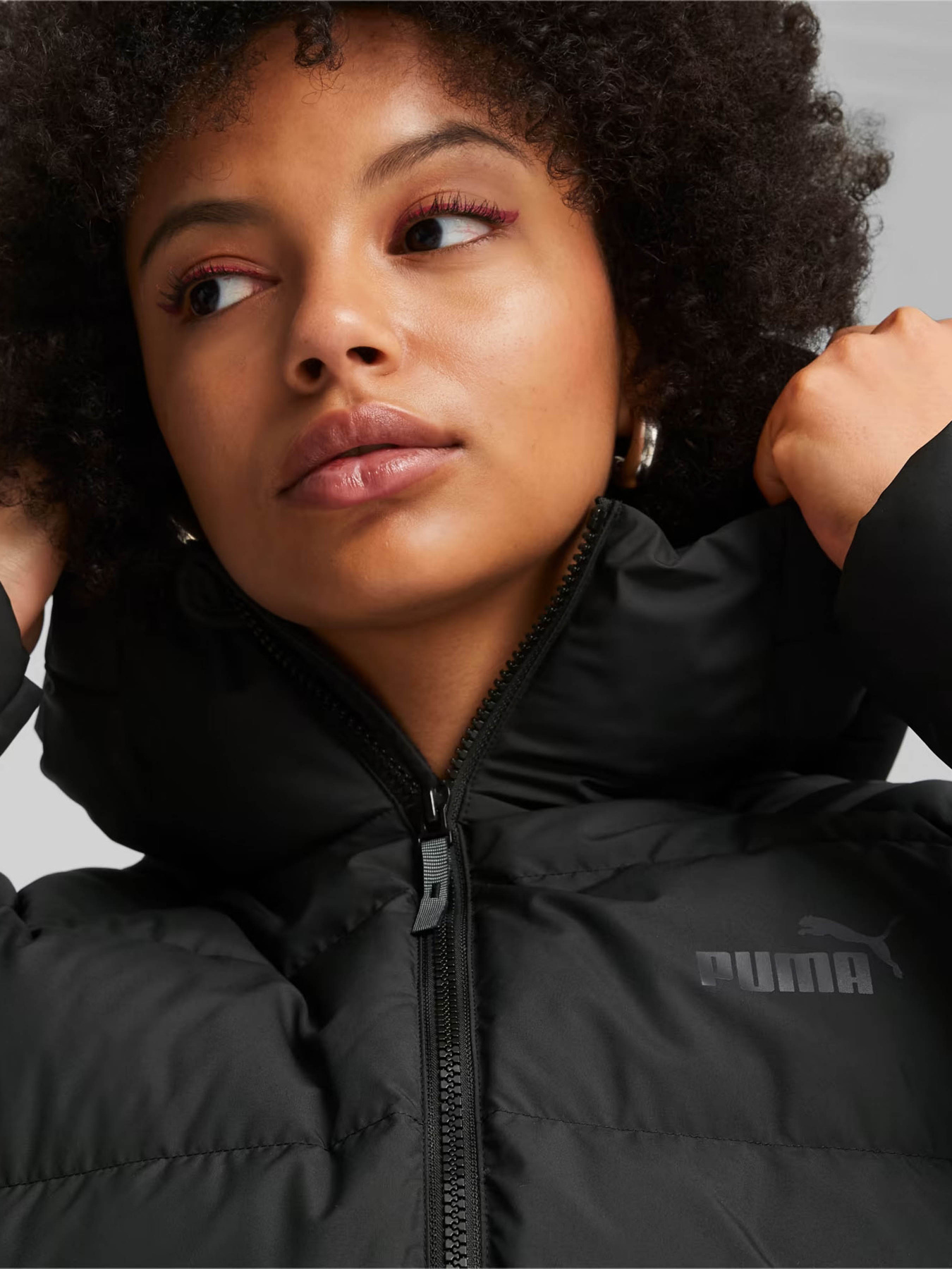 Пуховик PUMA Long Hooded Down модель 67536501 Фото