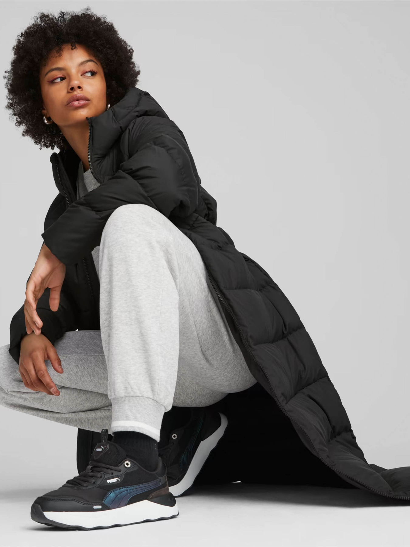 Пуховик PUMA Long Hooded Down модель 67536501 Фото