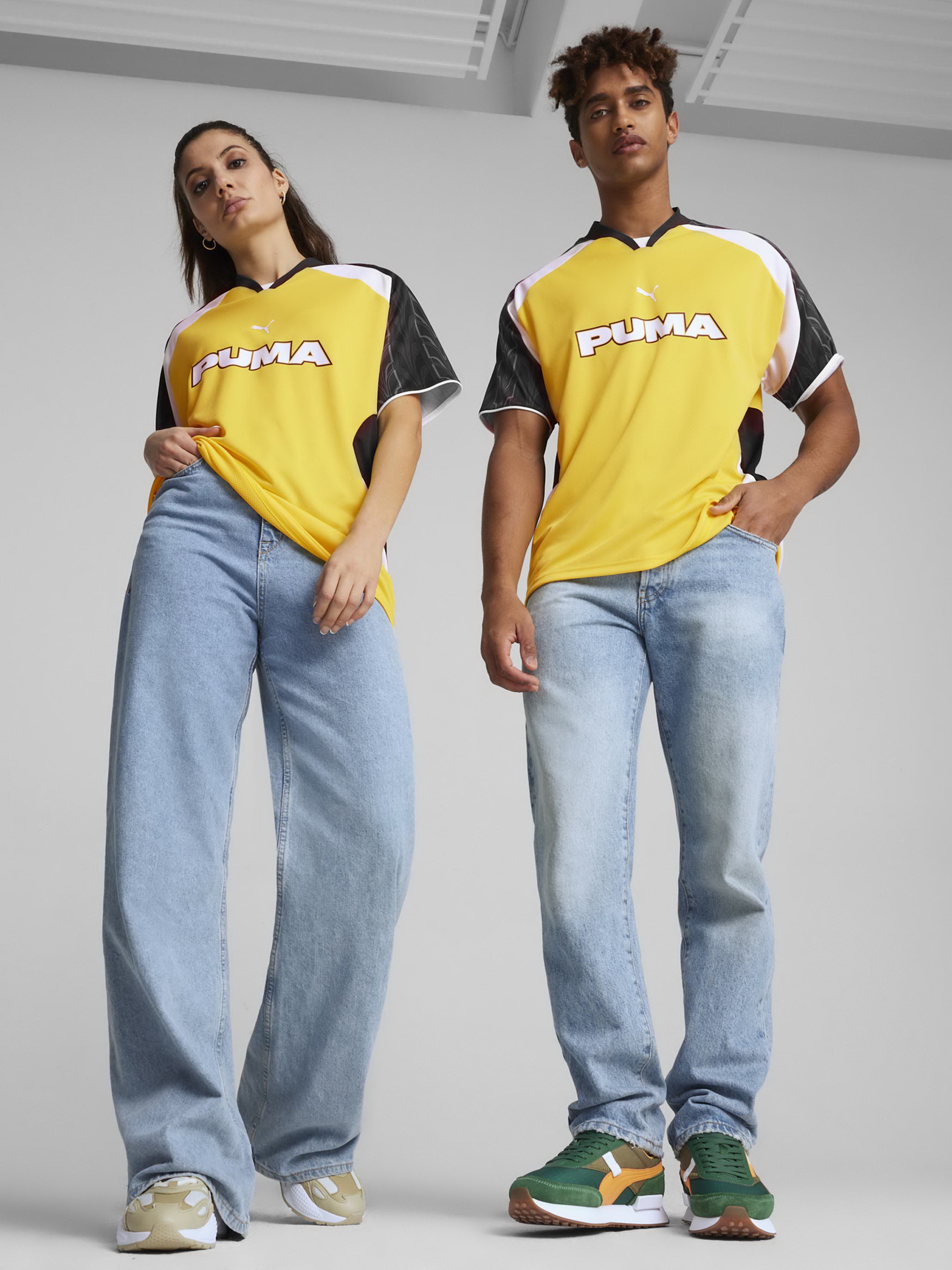 Жіноча Спортивна футболка PUMA FOOTBALL JERSEY (CJ998) колір жовтий, матеріал перероблений поліестер