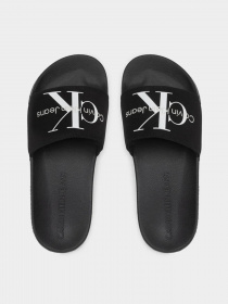Шлепанцы Calvin Klein Slide Monogram Co модель YW0YW00103-BDS Фото
