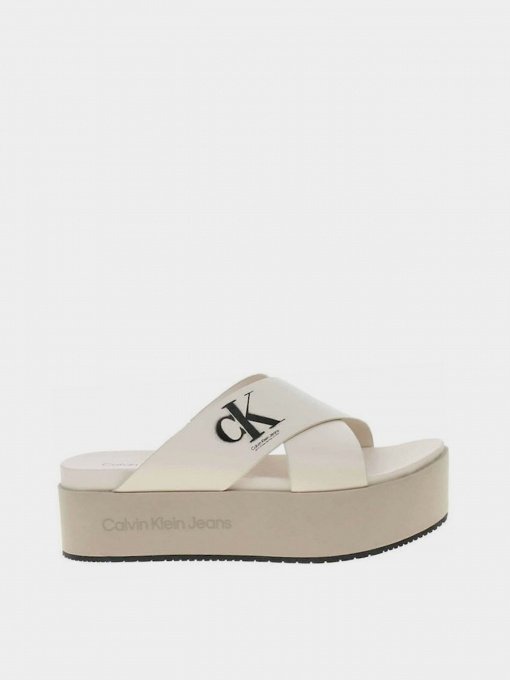 Шлепанцы Calvin Klein Flatform Crissx Oversized Brand модель YW0YW00964-YBH Фото