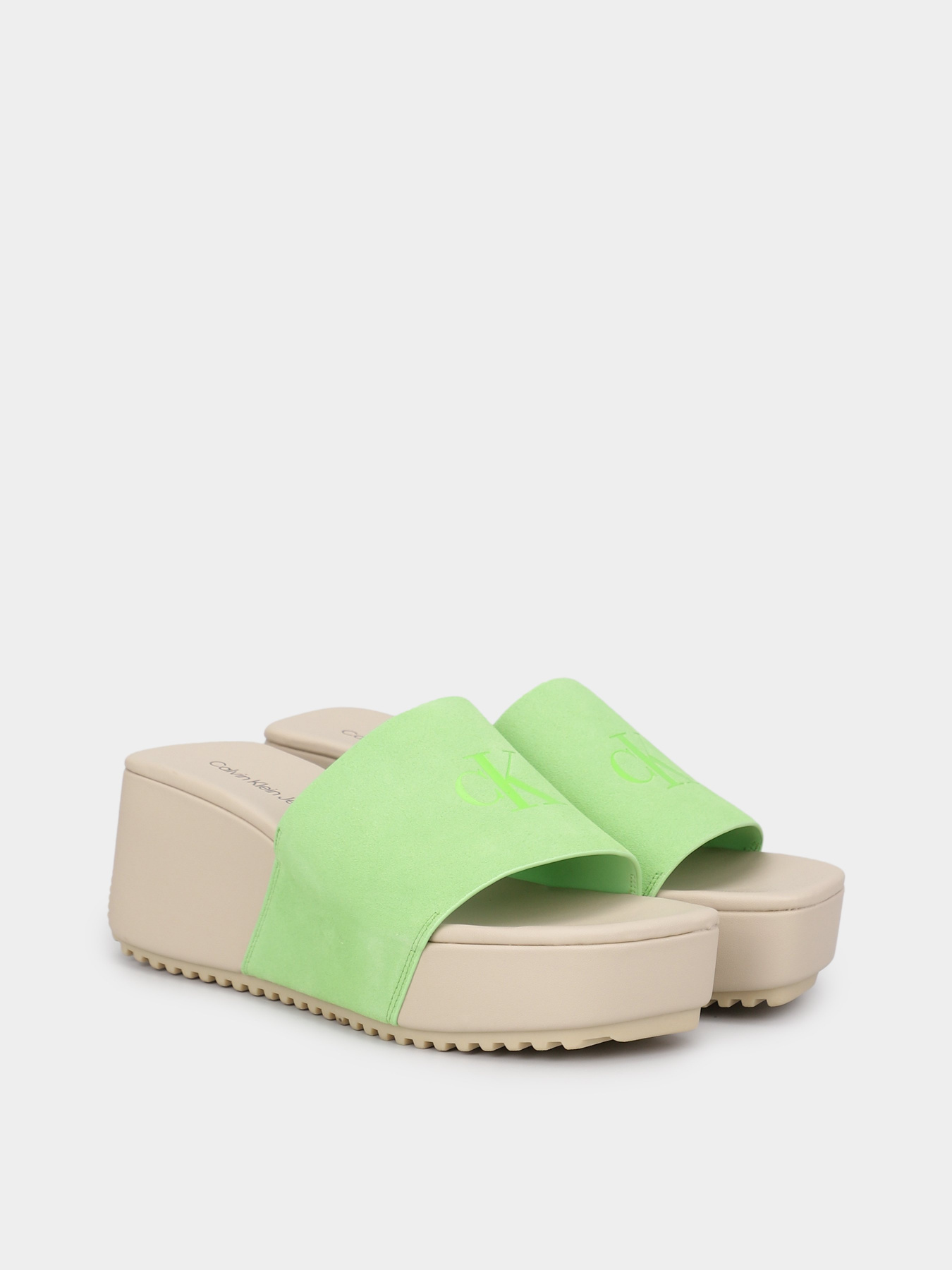 Шлепанцы Calvin Klein Wedge Block Sandal Su Con модель YW0YW01015-ZAA Фото