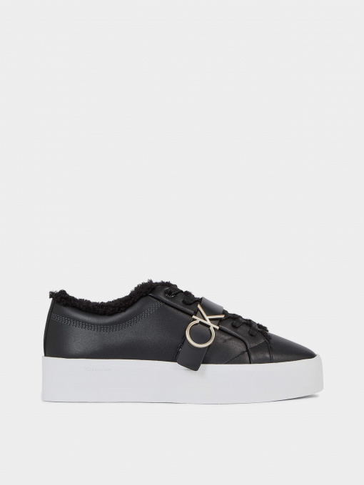 Кеды низкие Calvin Klein Flatform Cupsole Lace Up W/Hw Wl модель HW0HW01671-BEH Фото