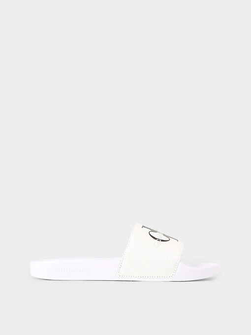 Шлепанцы Calvin Klein Slide Monogram Co модель YW0YW00103-01W Фото