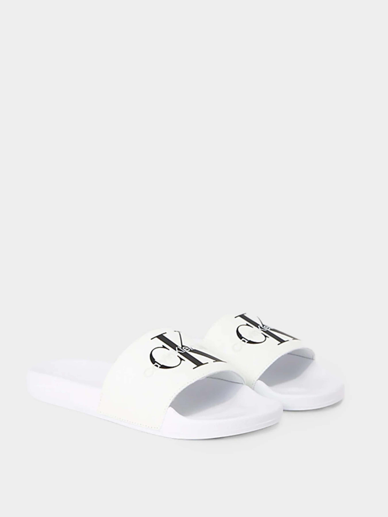 Шльопанці Calvin Klein Slide Monogram Co модель YW0YW00103-01W Шльопанці Calvin Klein Slide Monogram Co модель YW0YW00103-01W Фото