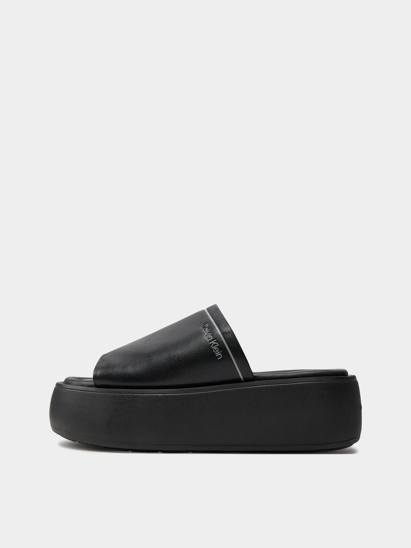 Шлепанцы Calvin Klein Flatform Slide Lth модель HW0HW01943-BEH Фото