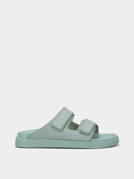 Шлёпанцы Calvin Klein Flat Adj Slide Mono Jacq модель HW0HW01955-MSW Фото