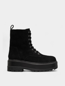 Черевики Calvin Klein Flatform Zip Laceup модель YW0YW01554-0GJ Фото