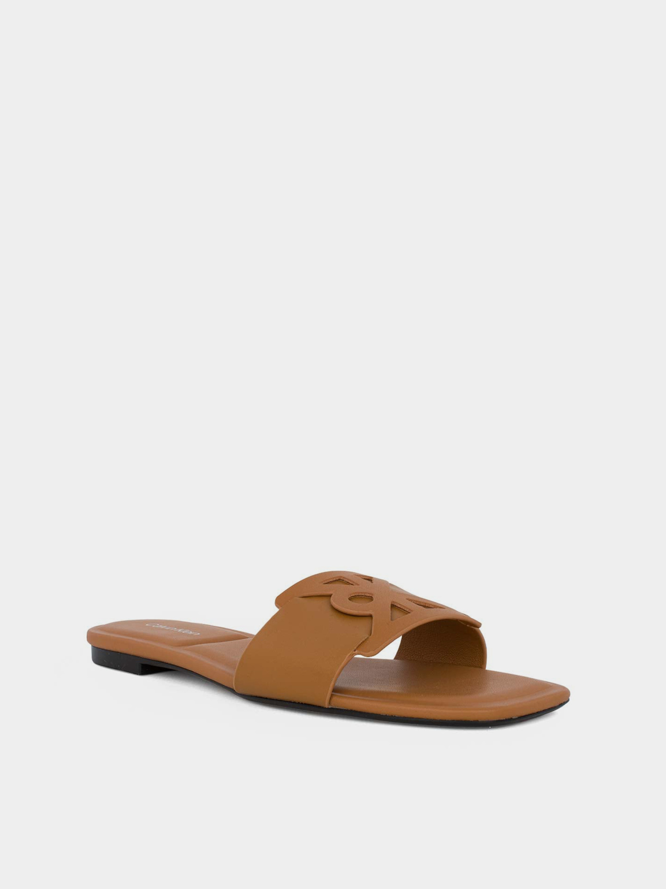 Шльопанці Calvin Klein SQUARE FLAT SANDAL EMBLEM модель HW0HW03128-GBQ Фото
