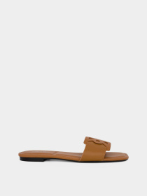 Шлёпанцы Calvin Klein SQUARE FLAT SANDAL EMBLEM модель HW0HW03128-GBQ Фото