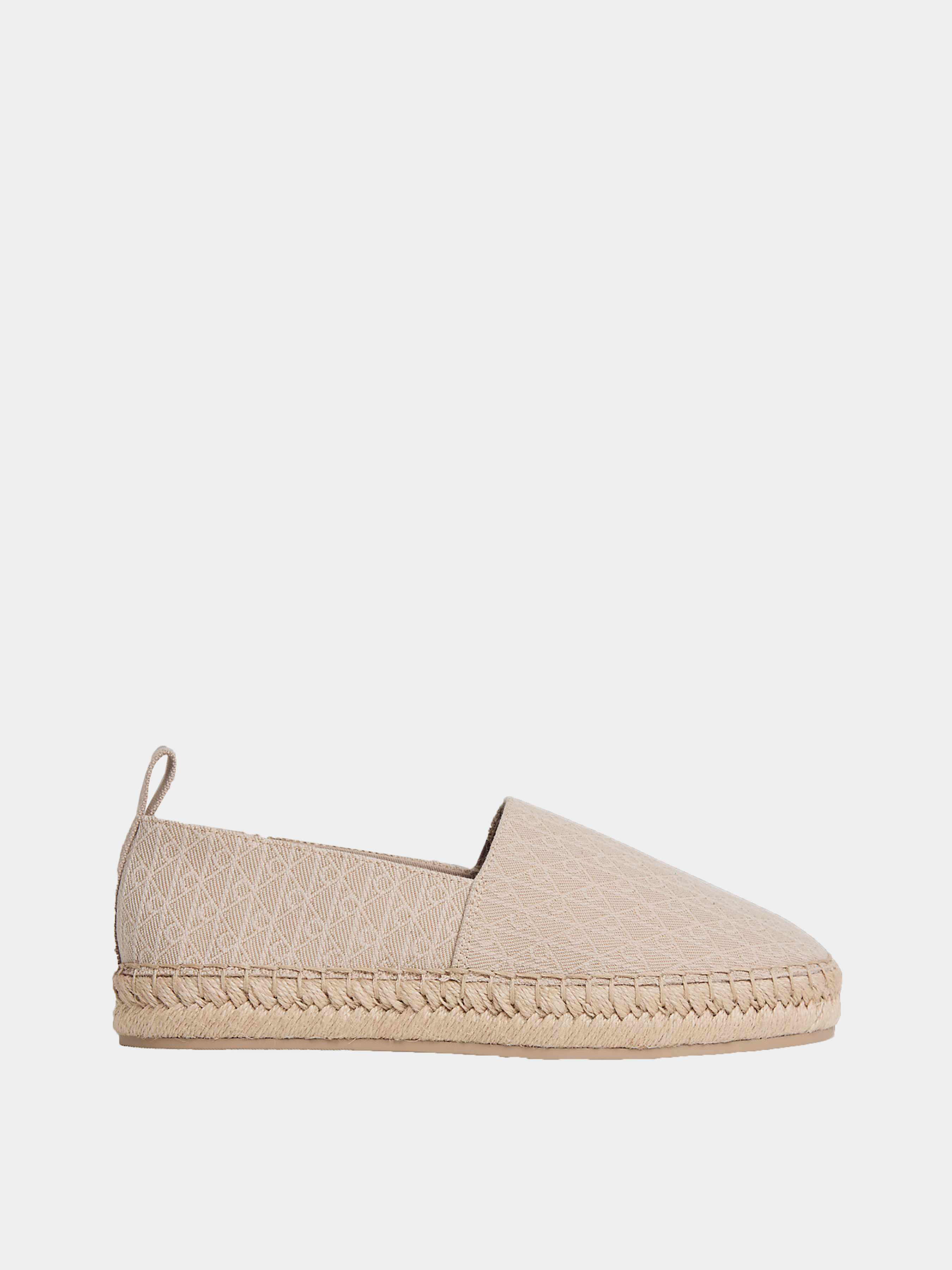Жіночі Еспадрильї Calvin Klein OBLIQUE ESPADRILLE AOP (CKF735) колір світло-коричневий, матеріал поліестер Calvin Klein - купити в Україні