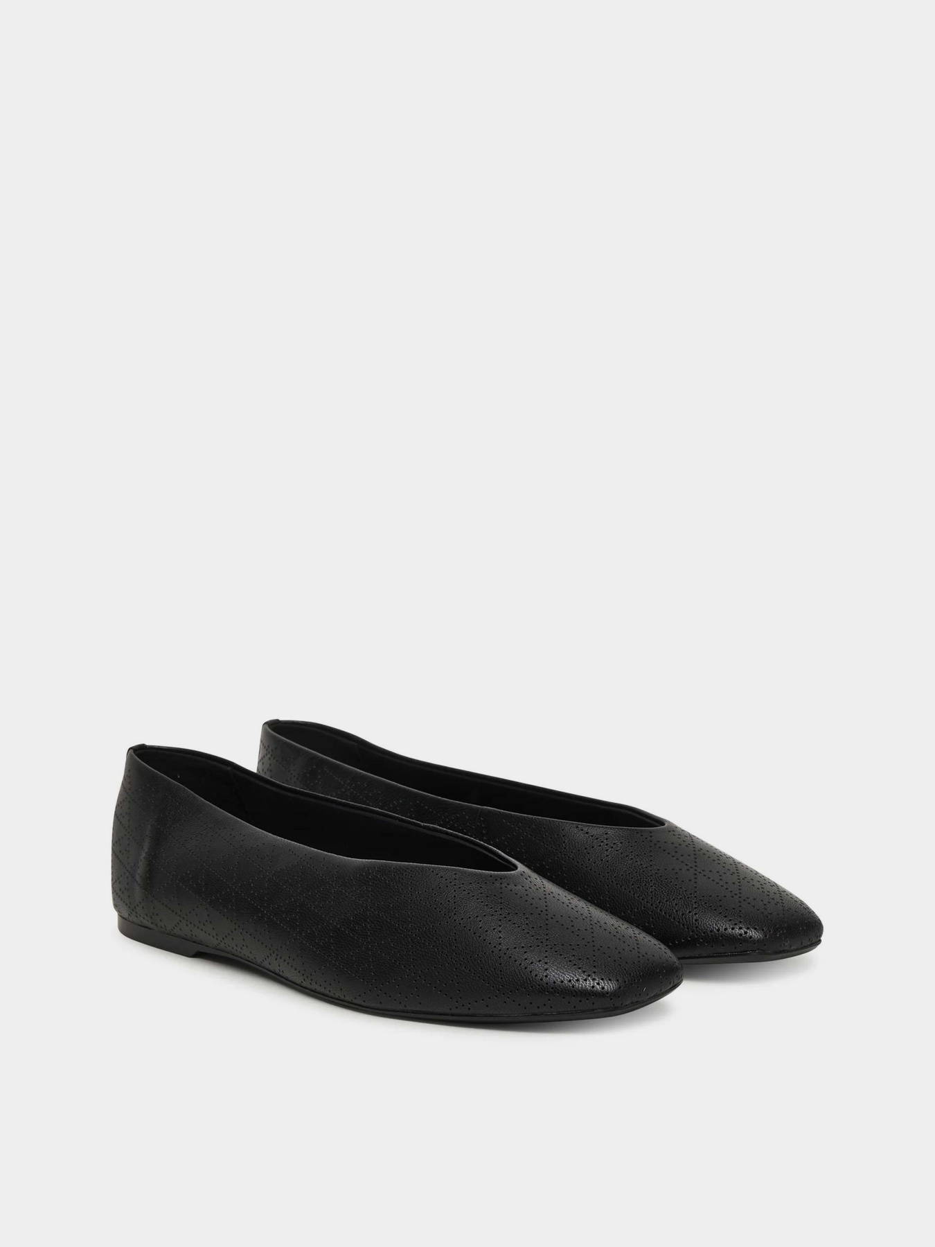Туфли и лоферы Calvin Klein SQUARE BALLERINA AOP LTH модель HW0HW02936-0GT Фото