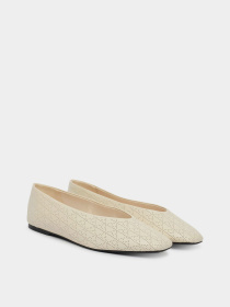 Туфли и лоферы Calvin Klein SQUARE BALLERINA AOP LTH модель HW0HW02936-Z01 Фото