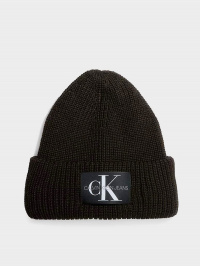 Коричневий - Шапка Calvin Klein Monologo Patch Beanie