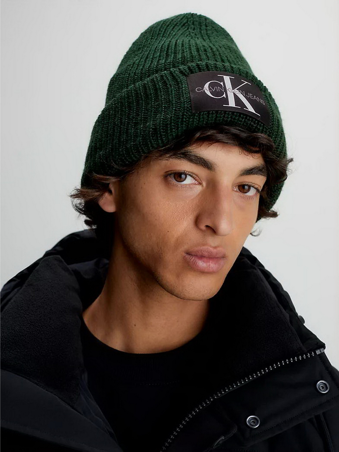 Шапка Calvin Klein Monologo Patch Beanie модель K50K506242-LLP Фото