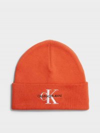 Помаранчевий - Шапка Calvin Klein Monologo Embro Beanie