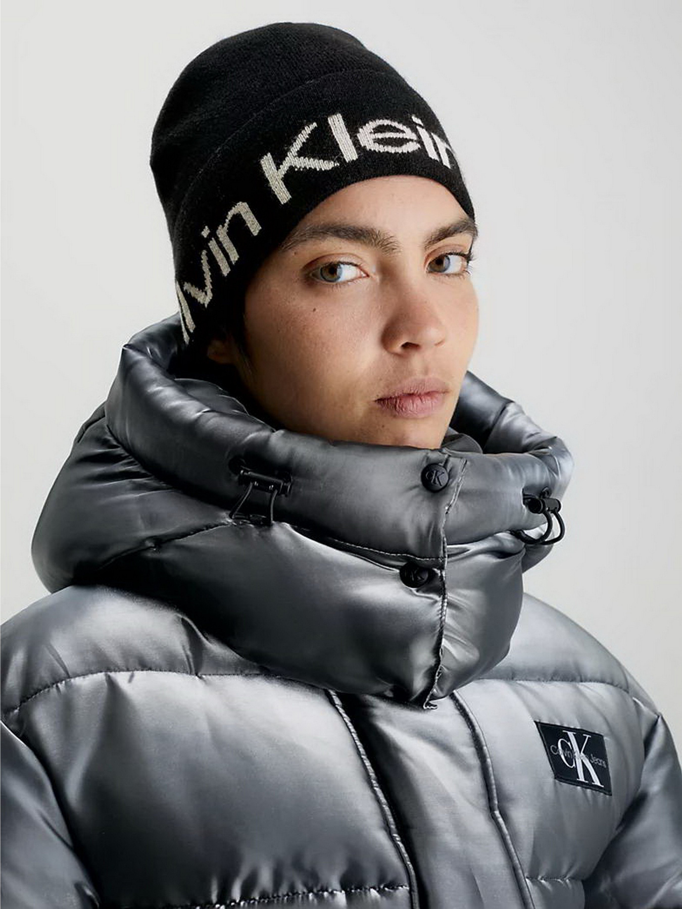 Шапка Calvin Klein Logo Beanie модель K60K611271-BDS Фото