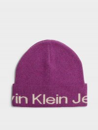 Фіолетовий - Шапка Calvin Klein Logo Beanie