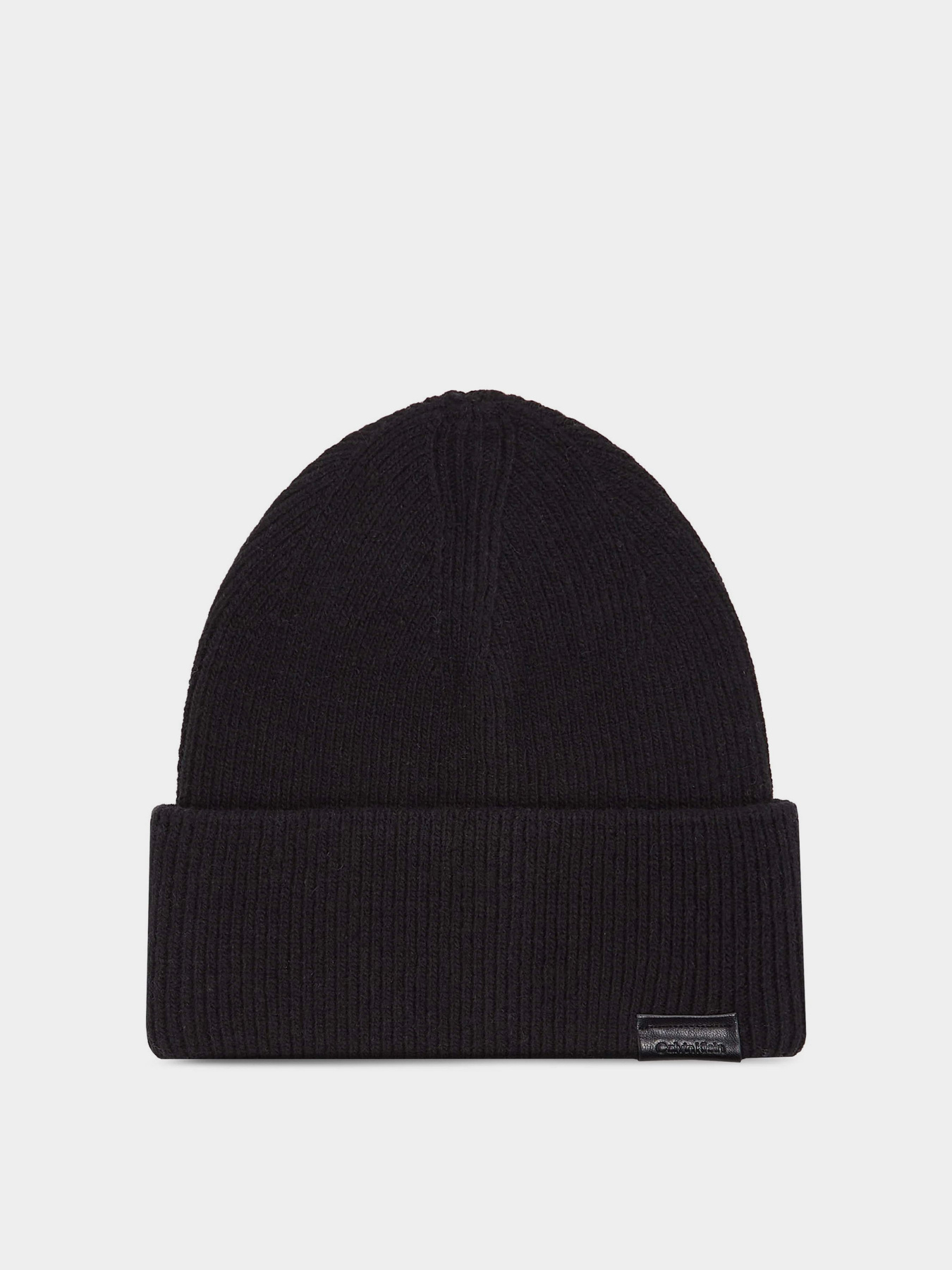 Шапка Calvin Klein Leather Patch Docker Beanie модель K50K510978-BAX Фото