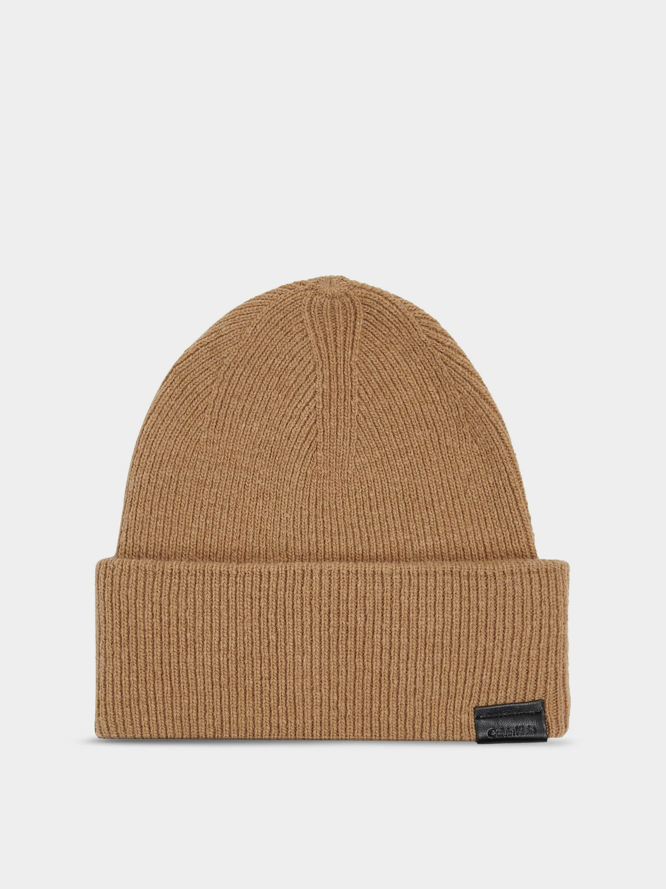 Шапка Calvin Klein Leather Patch Docker Beanie модель K50K510978-RBR Фото