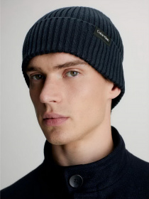 Шапка Calvin Klein Classic Cotton Rib Beanie модель K50K510982-BA7 Фото