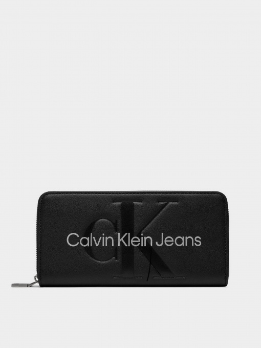 Гаманець Calvin Klein Sculpted Mono Zip Around Mono модель K60K607634-0GL Фото
