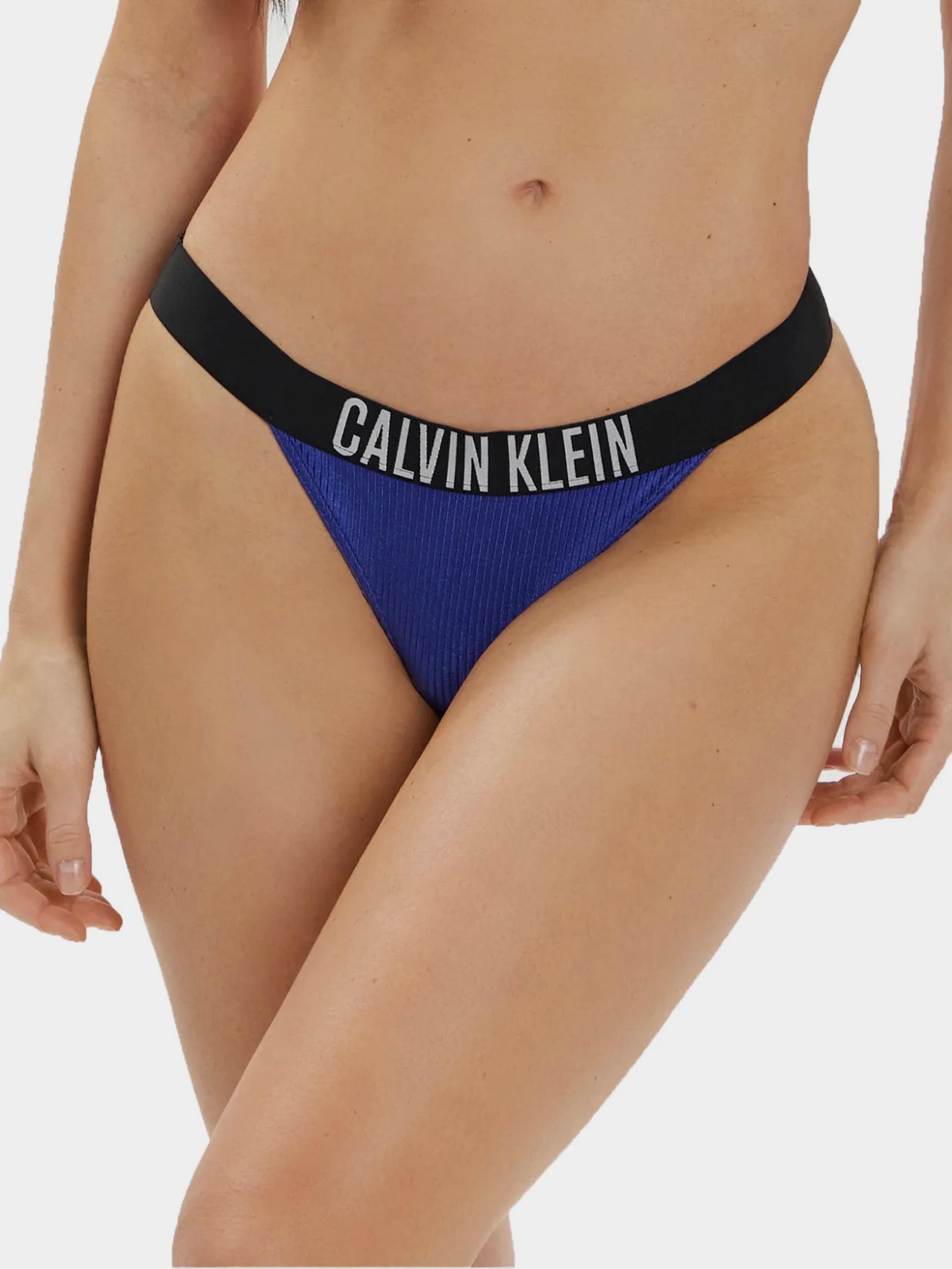 Жіночий Низ купальника Calvin Klein Underwear Intense Power Rib (CKL1829) колір синій, матеріал нейлон/еластан Calvin Klein Underwear - купити в Україні