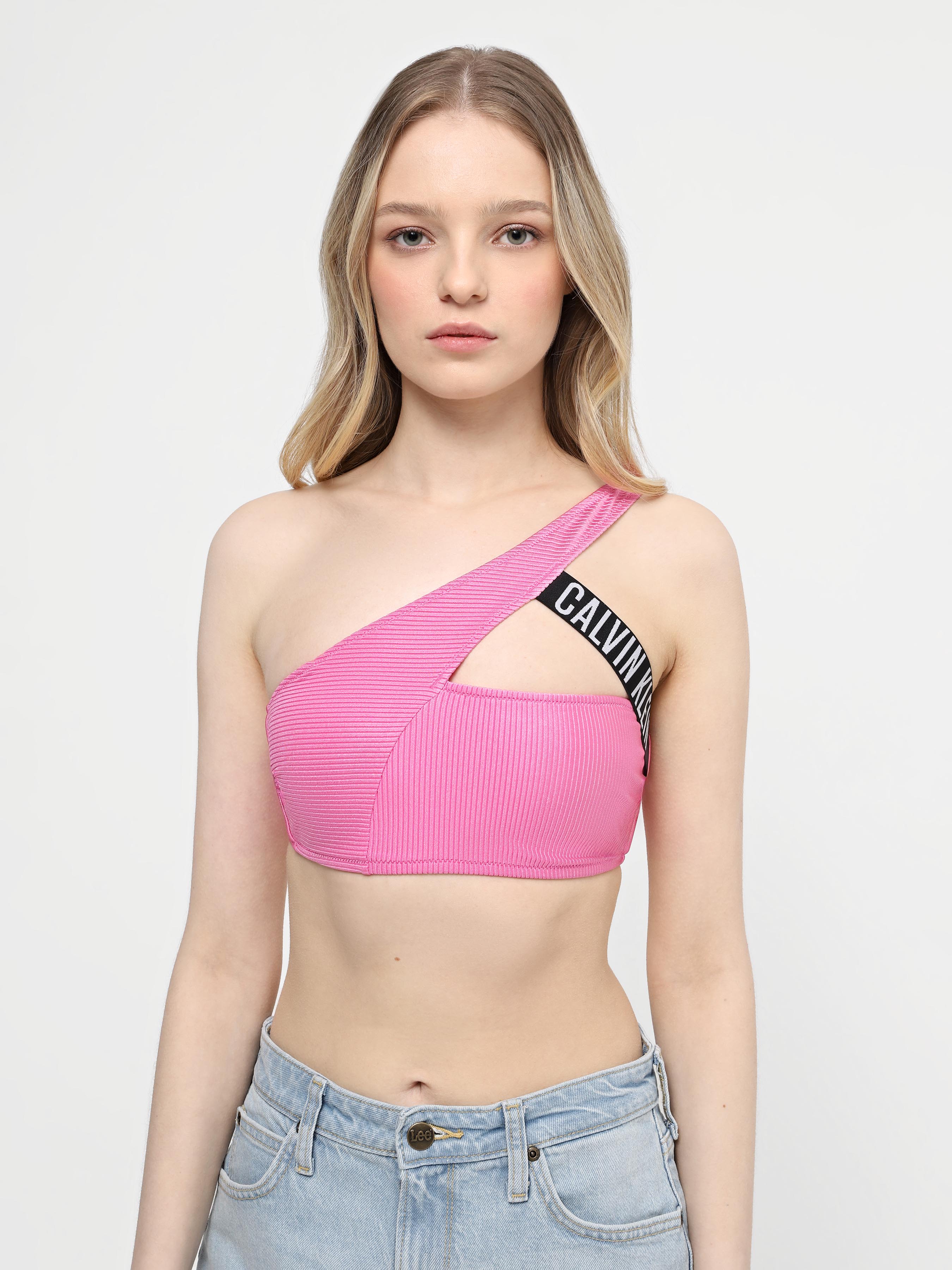 Жіночий Верх купальника Calvin Klein Underwear Intense Power Rib (CKL1838) колір рожевий, матеріал нейлон/еластан