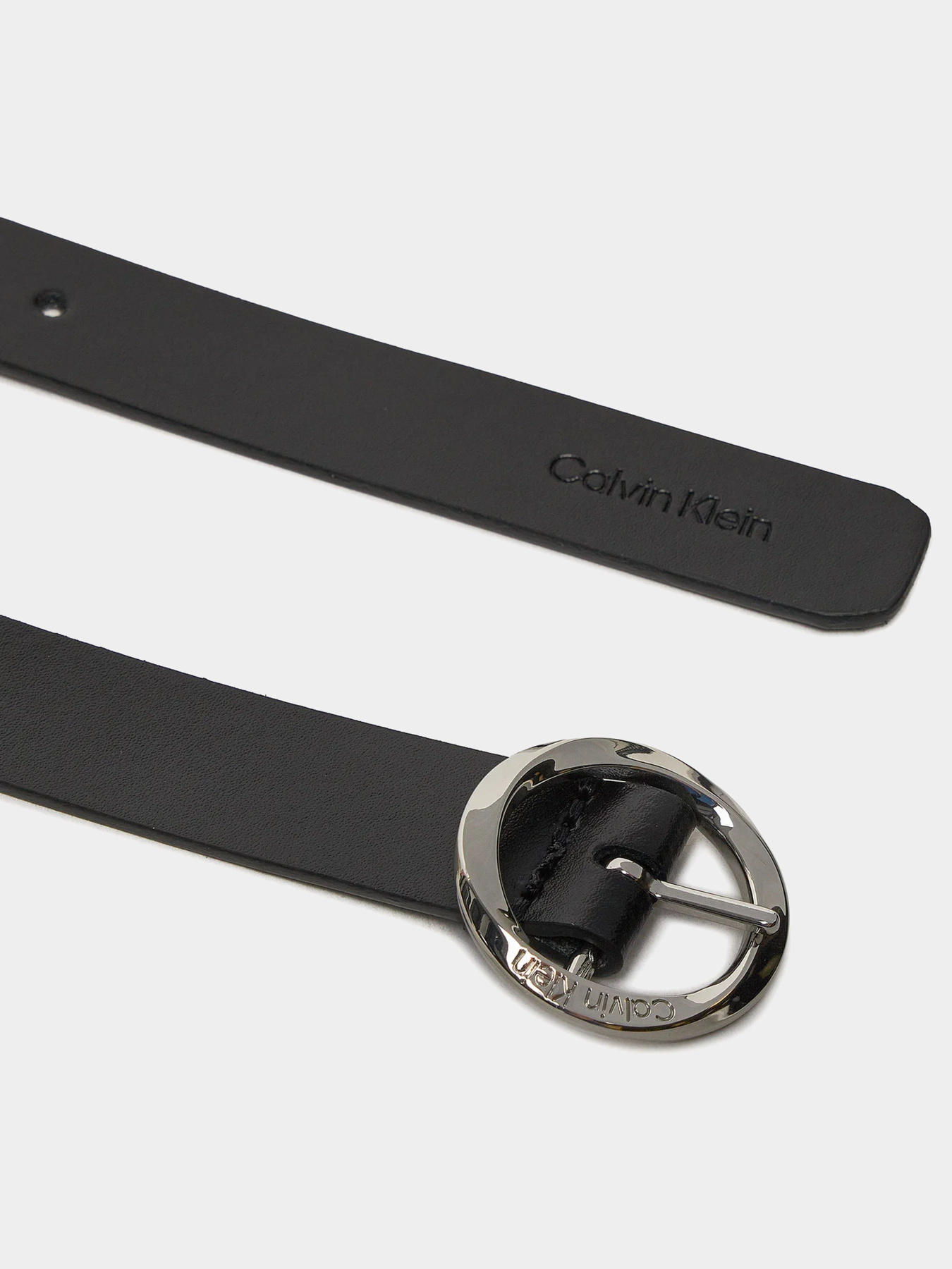 Ремінь Calvin Klein Faceted Round Buckle Belt 2.0 модель K60K612211-BEH Фото