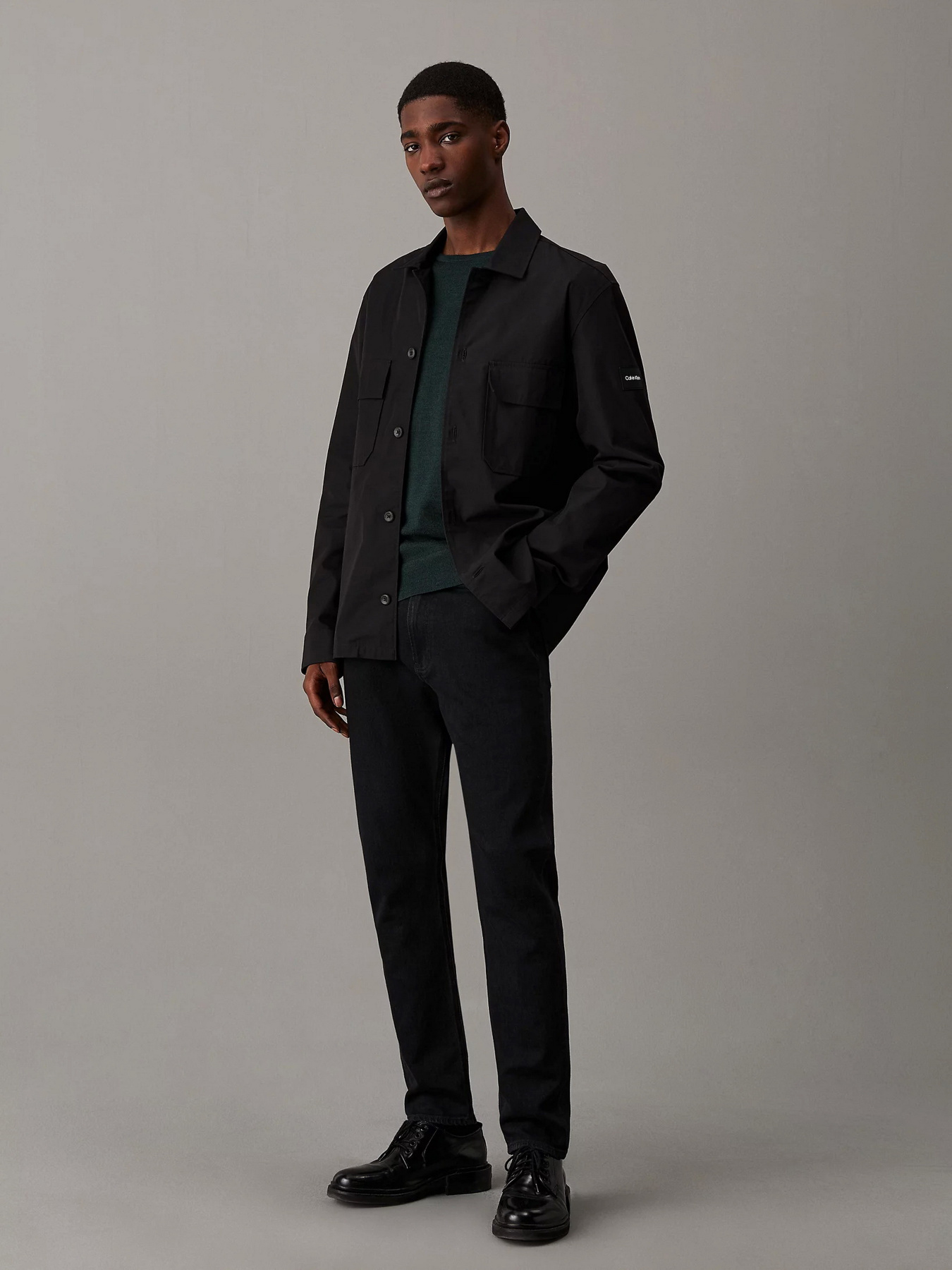 Сорочка повсякденна Calvin Klein Cotton Nylon Overshirt модель K10K109920-BEH Фото