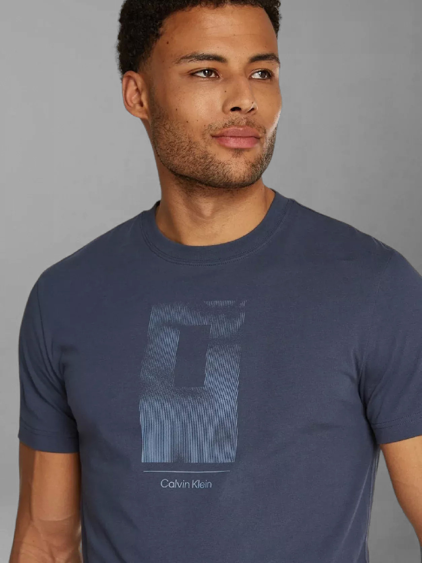 Футболка Calvin Klein Vertical Lines Graphic модель K10K113588-PPK Фото