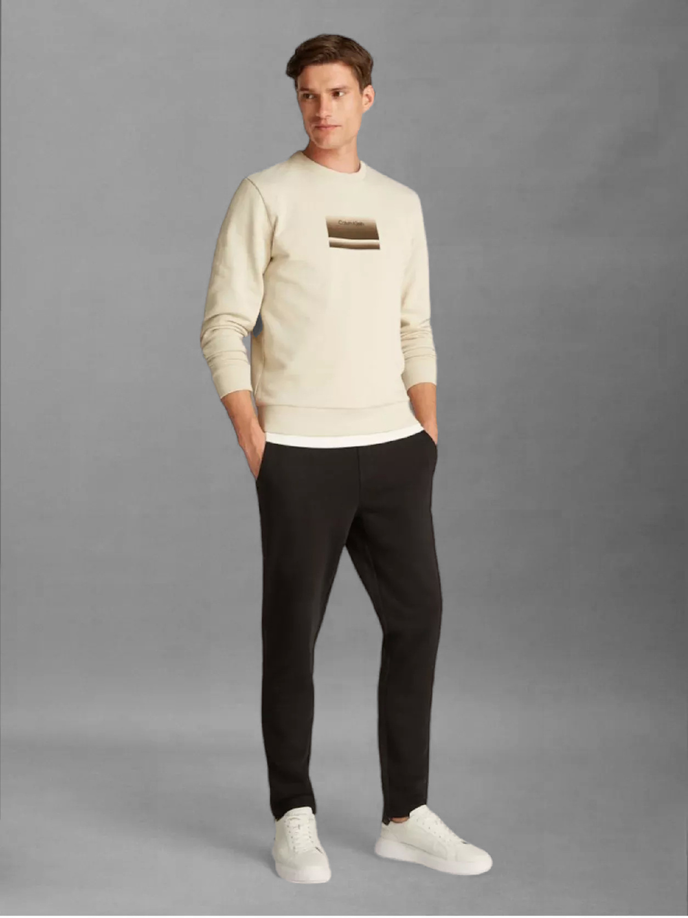 Штаны спортивные Calvin Klein Nano Logo модель K10K113654-BEH Фото