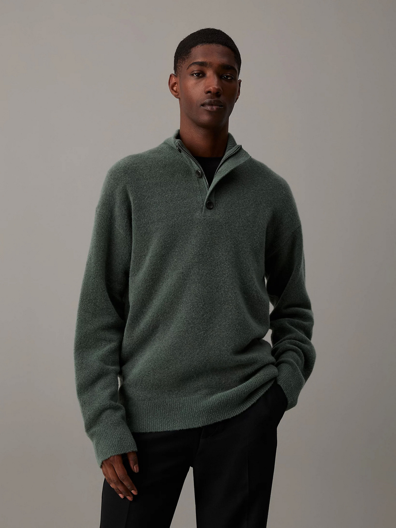 Кофта Calvin Klein Tech Stretch Wool Button модель K10K113751-CED Кофта Calvin Klein Tech Stretch Wool Button модель K10K113751-CED Фото